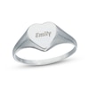 Thumbnail Image 4 of Sterling Silver Engravable Name Heart Signet Ring