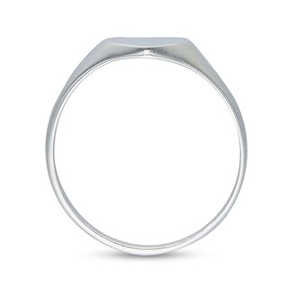 Sterling Silver Engravable Name Heart Signet Ring