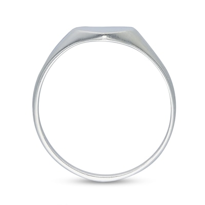 Sterling Silver Engravable Name Heart Signet Ring