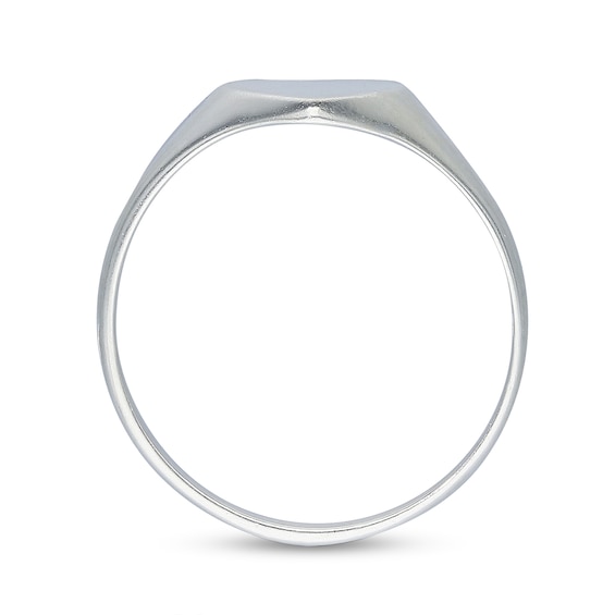Sterling Silver Engravable Name Heart Signet Ring