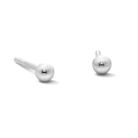 Solid Sterling Silver 2.5mm Ball Studs