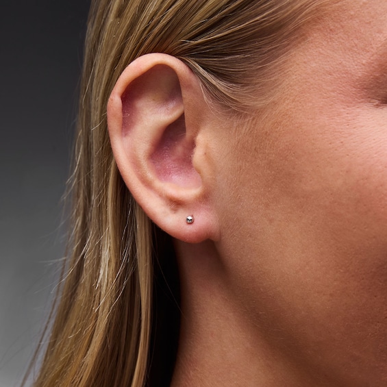Solid Sterling Silver 2.5mm Ball Studs