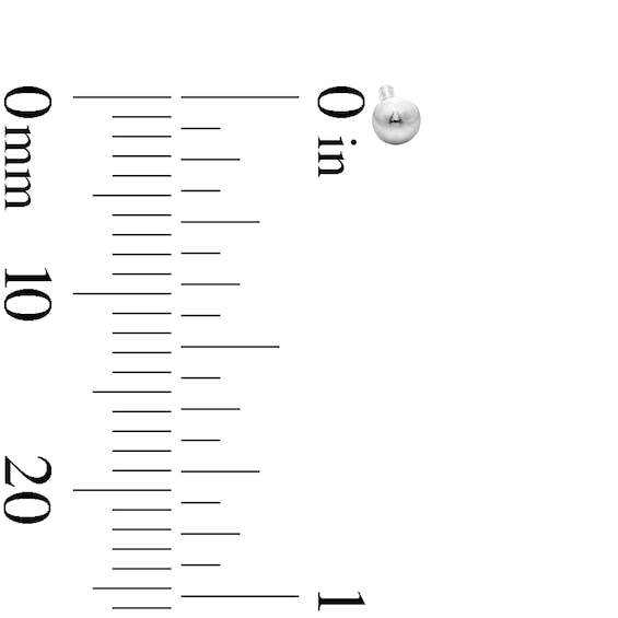 Solid Sterling Silver 2.5mm Ball Studs