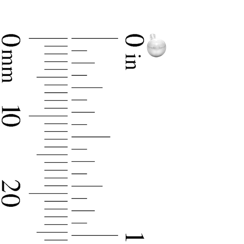 Main Image 2 of Solid Sterling Silver 2.5mm Ball Studs