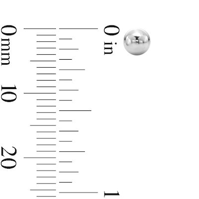 Solid Sterling Silver 4mm Ball Studs