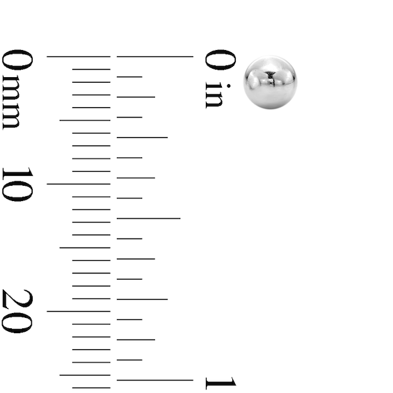 Solid Sterling Silver 4mm Ball Studs