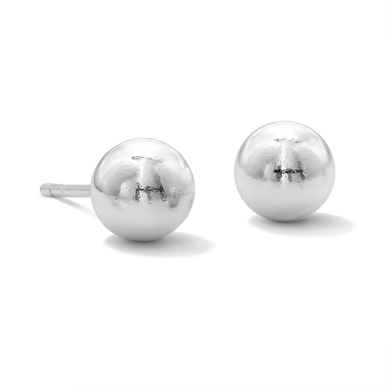 Solid Sterling Silver 6mm Ball Studs