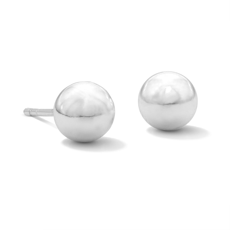 Main Image 1 of Solid Sterling Silver 6mm Ball Studs