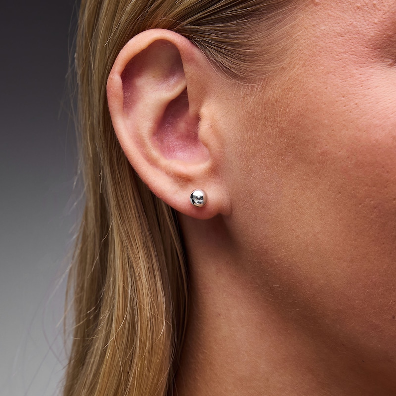 Solid Sterling Silver 6mm Ball Studs