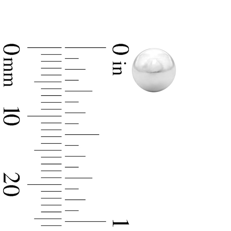 Main Image 2 of Solid Sterling Silver 6mm Ball Studs