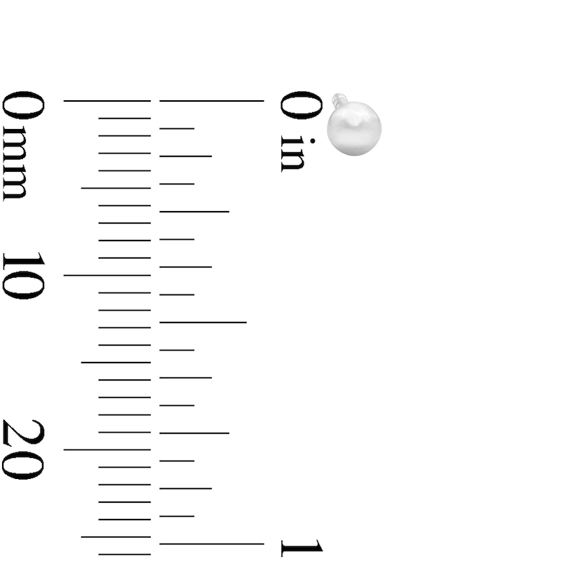 Main Image 2 of Solid Sterling Silver 3mm Ball Studs