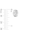 Thumbnail Image 2 of Solid Sterling Silver Triple Row Huggie Hoops