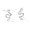 Thumbnail Image 1 of Solid Sterling Silver CZ Snake Studs