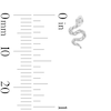 Thumbnail Image 3 of Solid Sterling Silver CZ Snake Studs