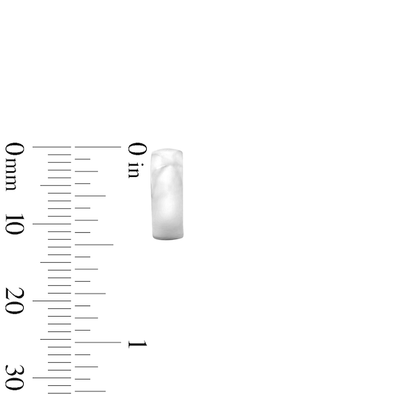 Solid Sterling Silver Rounded Huggie Hoops