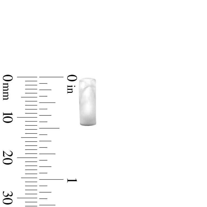 Main Image 3 of Solid Sterling Silver Rounded Huggie Hoops