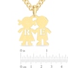 Thumbnail Image 2 of 14K Yellow Gold Plated Couple Initial Pendant - 18"
