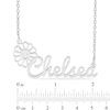 Thumbnail Image 2 of Sterling Silver Flower Script Name Necklace - 18"