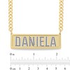 Thumbnail Image 2 of 14K Yellow Gold Plate Bar Name Curb Chain Necklace - 20"
