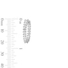 Thumbnail Image 2 of Solid Sterling Silver Princess-Cut CZ Inside-Out Hoops