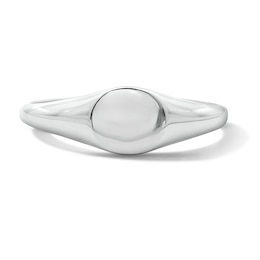 Solid Sterling Silver Signet Ring - Size 10