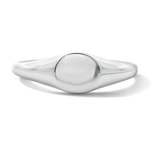 Solid Sterling Silver Signet Ring - Size 10