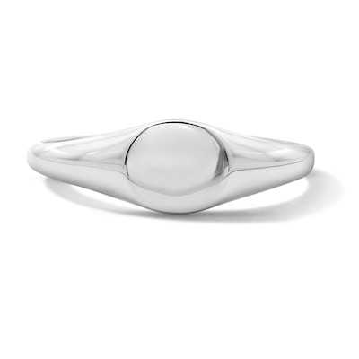 Solid Sterling Silver Signet Ring - Size 10