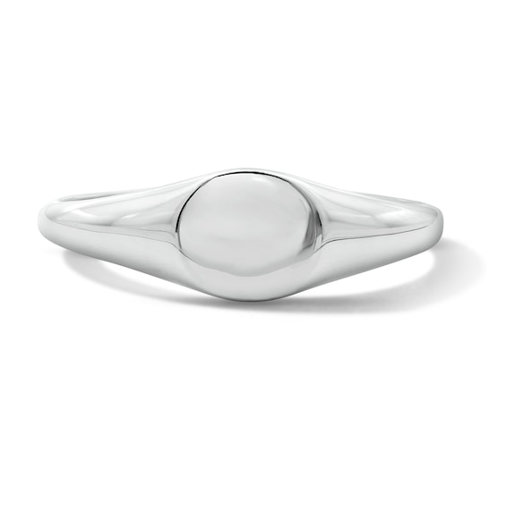 Solid Sterling Silver Signet Ring - Size 10