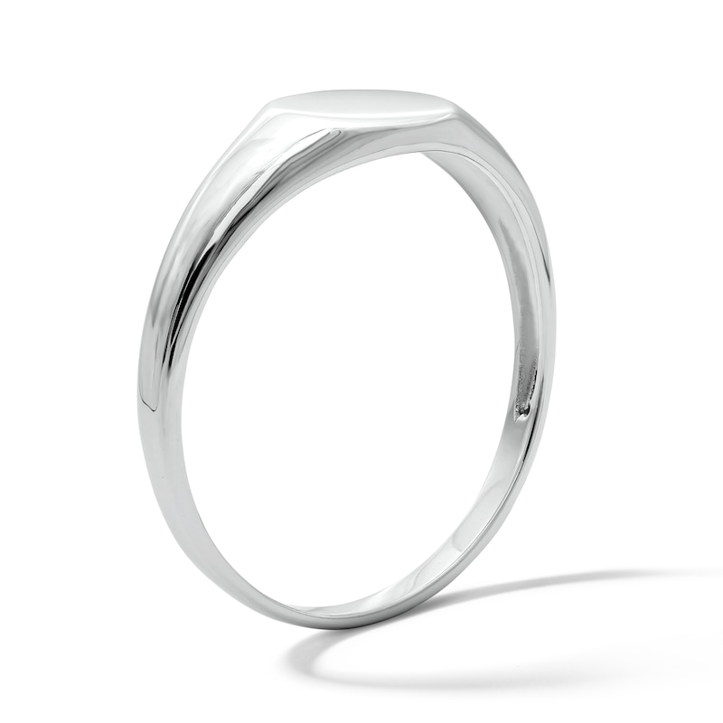 Main Image 4 of Solid Sterling Silver Signet Ring - Size 10