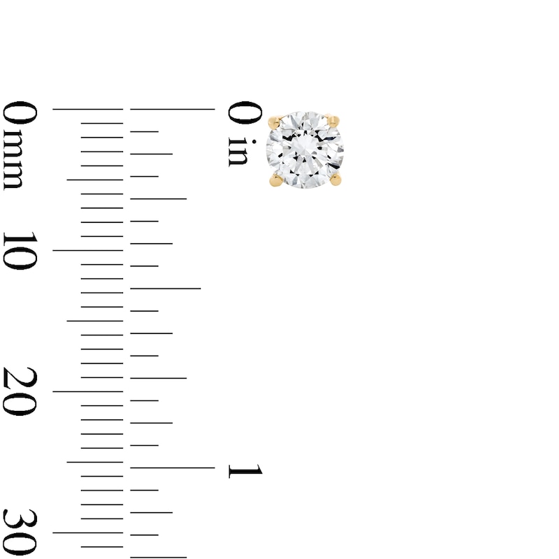 Main Image 2 of 10K Gold 1 1/2 CT. T.W. Lab-Grown Diamond Solitaire Studs