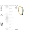 Thumbnail Image 2 of 14K Solid Gold Lab-Created Sapphire, Lab-Created Blue Spinel and Blue CZ Ombré Nose Hoop - 22G 5/16"