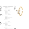 Thumbnail Image 2 of 14K Solid Yellow Gold Marquise & Round CZ Nose Hoop - 20G 5/16"