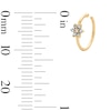 Thumbnail Image 2 of 14K Solid Gold Blue & White CZ Nose Hoop - 20G 5/16"
