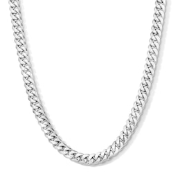 Solid Sterling Silver Miami Cuban Curb Chain - 22"