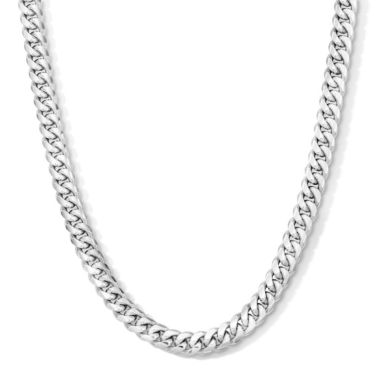 Solid Sterling Silver Miami Cuban Curb Chain - 22"