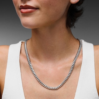 Solid Sterling Silver Miami Cuban Curb Chain - 22"