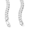 Thumbnail Image 3 of Solid Sterling Silver Diamond-Cut Curb Chain - 24"