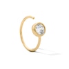 Thumbnail Image 1 of 14K Solid Yellow Gold CZ Bezel Nose Hoop - 22G 5/16"