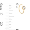 Thumbnail Image 2 of 14K Solid Yellow Gold CZ Bezel Nose Hoop - 22G 5/16"