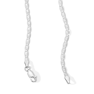 Solid Sterling Silver Diamond-Cut Valentino Chain - 18"