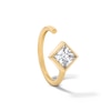 Thumbnail Image 1 of 14K Solid Gold Princess-Cut CZ Nose Ring - 22G 5/16"