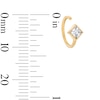 Thumbnail Image 2 of 14K Solid Gold Princess-Cut CZ Nose Ring - 22G 5/16"