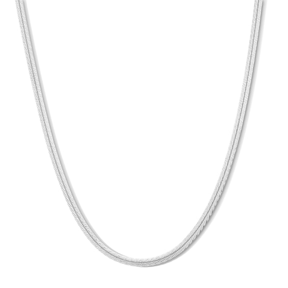 Solid Sterling Silver Herringbone Chain - 18"