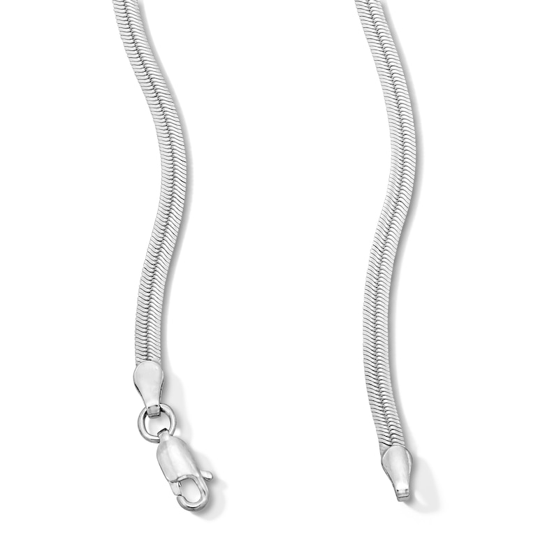Main Image 3 of Solid Sterling Silver Herringbone Chain - 18"