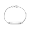 Thumbnail Image 1 of Child’s Solid Sterling Silver Diamond-Cut Curb Chain I.D. Bracelet - 5" + 1”