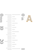 Thumbnail Image 2 of 10K Solid Gold CZ Initial “A” Studs