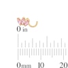 Thumbnail Image 2 of 14K Semi-Solid Gold CZ Pink Screw Nose Stud - 22G 1/2"