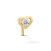 Thumbnail Image 1 of 14K Solid Gold CZ Heart Nose Stud - 22G 1/4"