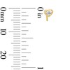 Thumbnail Image 2 of 14K Solid Gold CZ Heart Nose Stud - 22G 1/4"