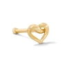 Thumbnail Image 1 of 14K Solid Gold Twist Heart Nose Stud - 22G 1/4"